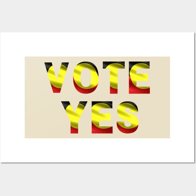 Vote yes to voice to parliament and support Uluru Statement Wall Art by DestinationAU